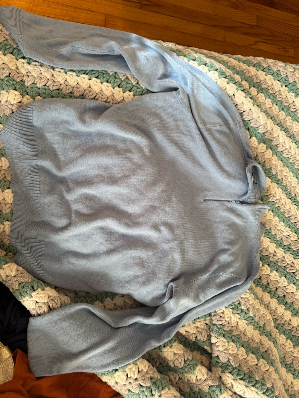 Light Blue Women's Half-Zip Sweater